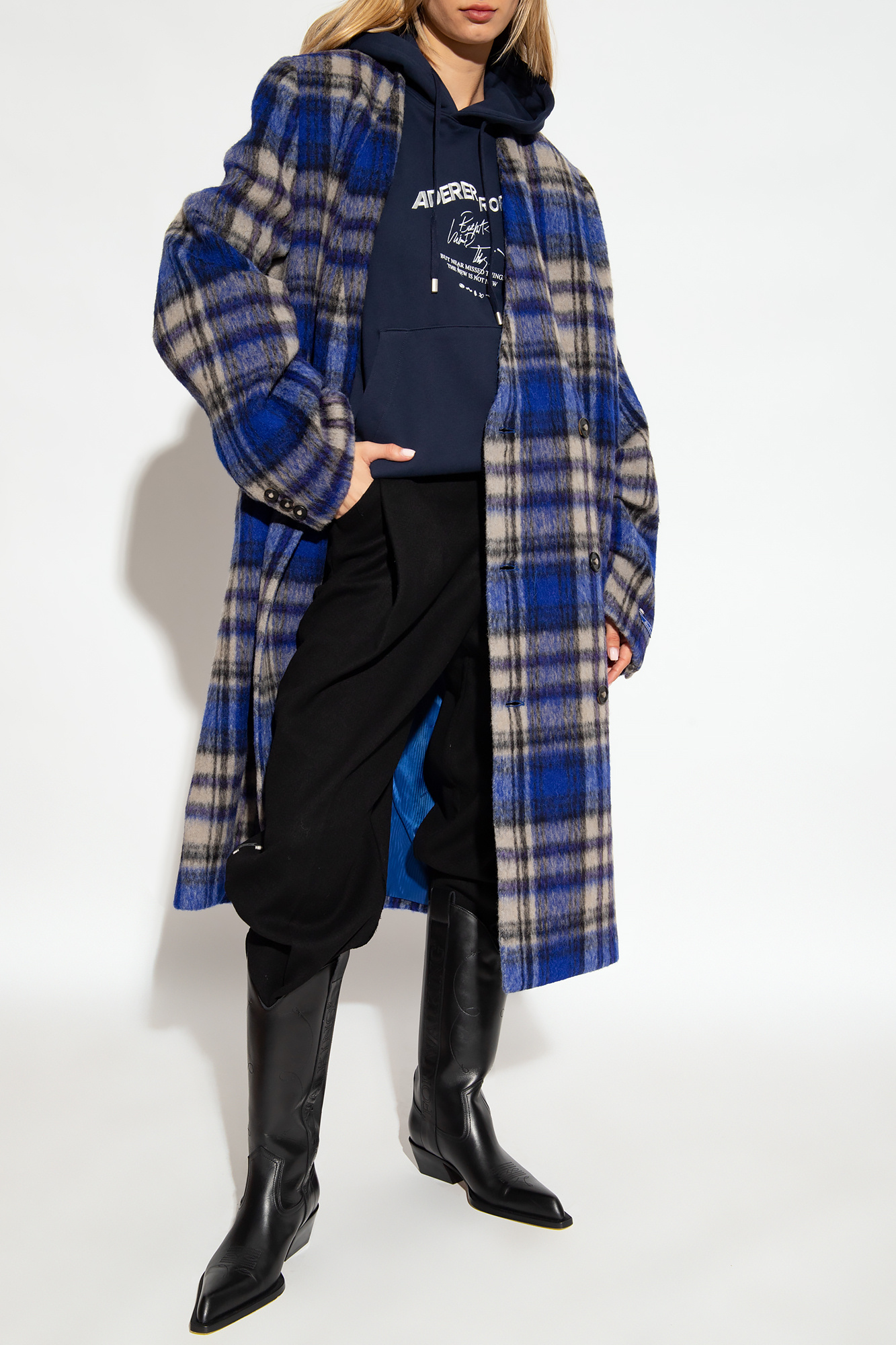 adererror ファッション ADERERROR Blue Check Coat
